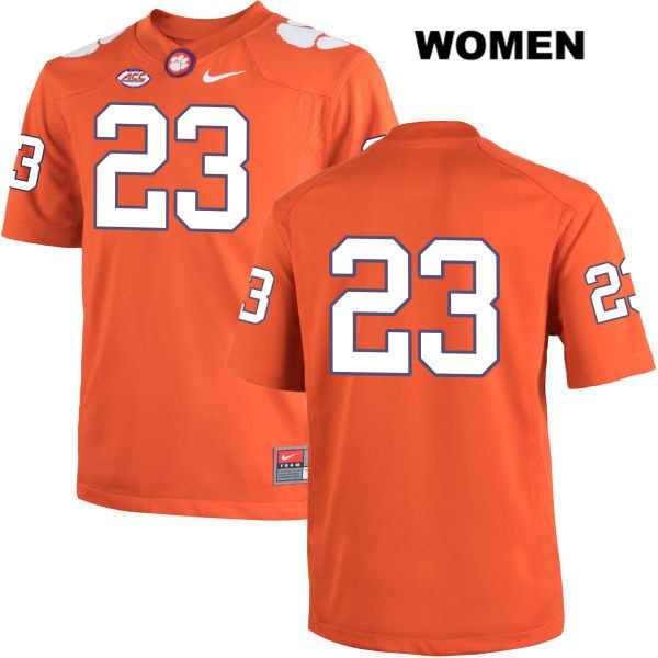 Women's Clemson Tigers #23 Van Smith Stitched Orange Authentic Nike No Name NCAA College Football Jersey HID2546IJ